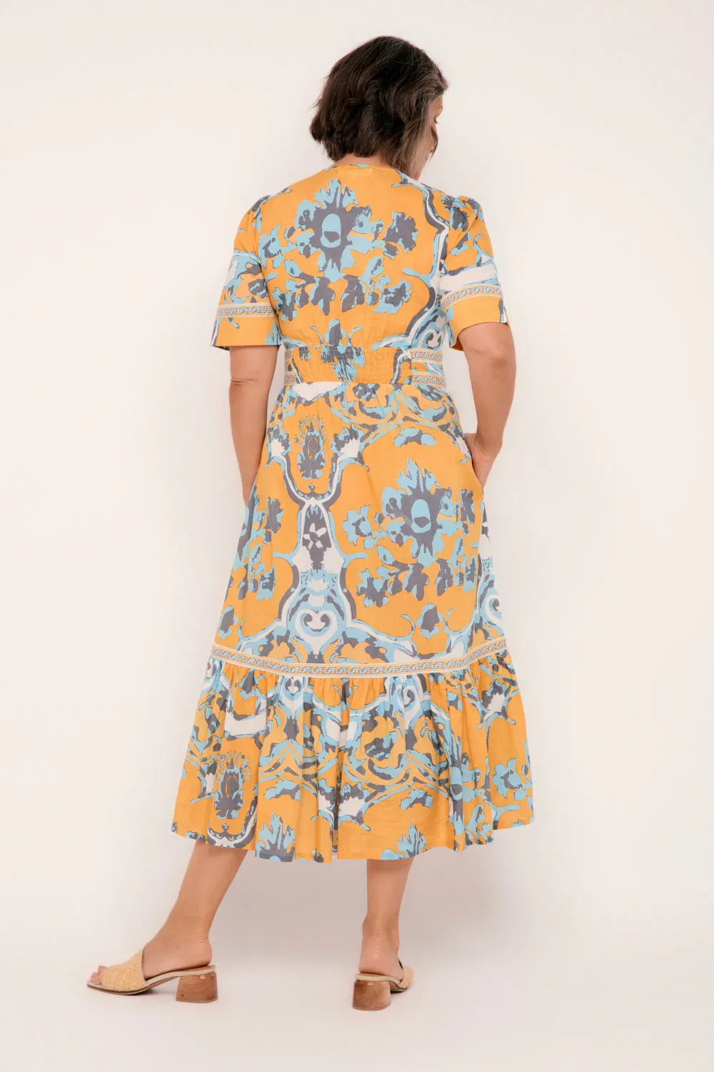 Aurora Maxi Dress in Sardinia Adrift
