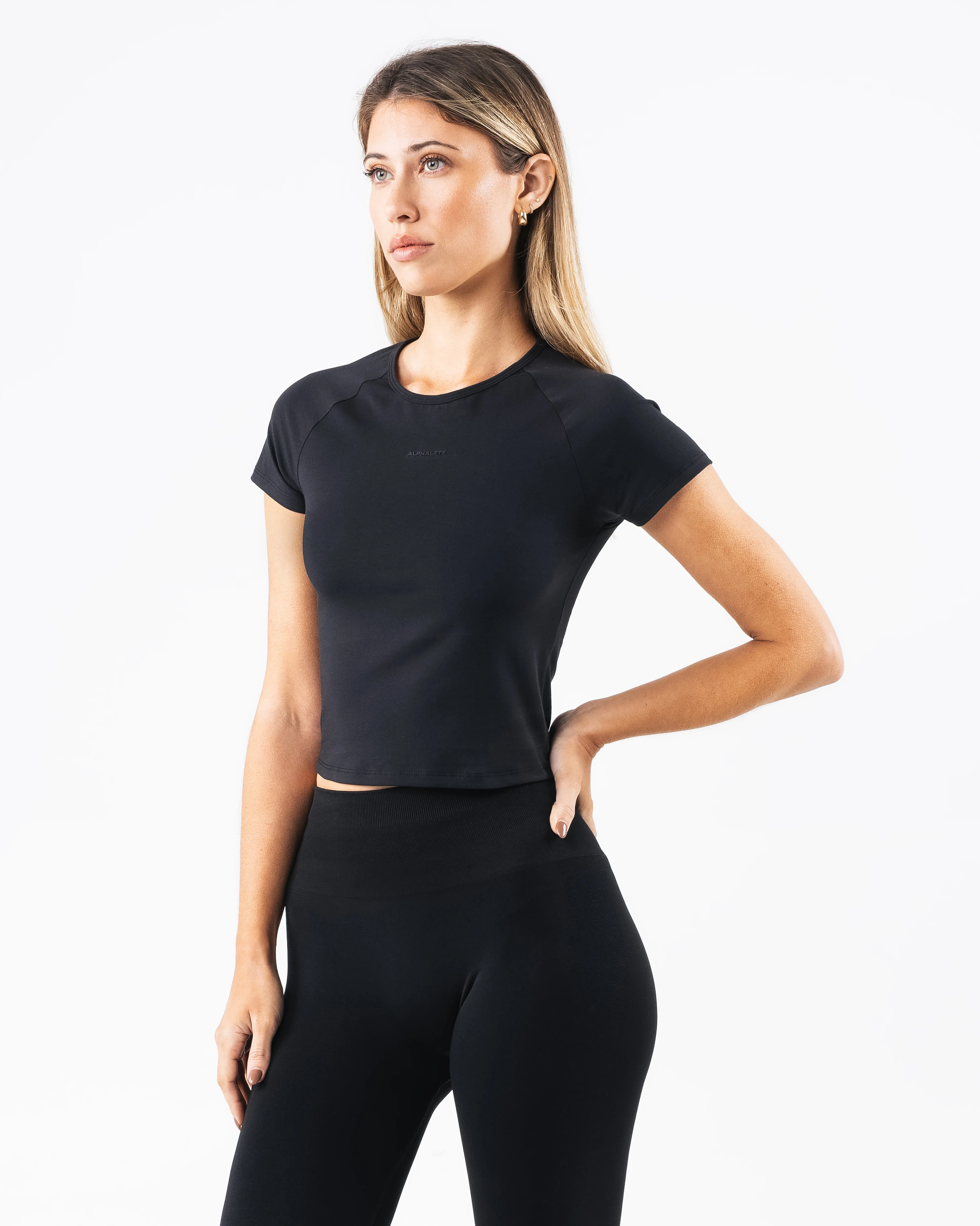 Baby Tee - Black Alphalete Athletics