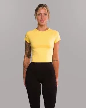 Baby Tee - Canary Yellow Alphalete Athletics