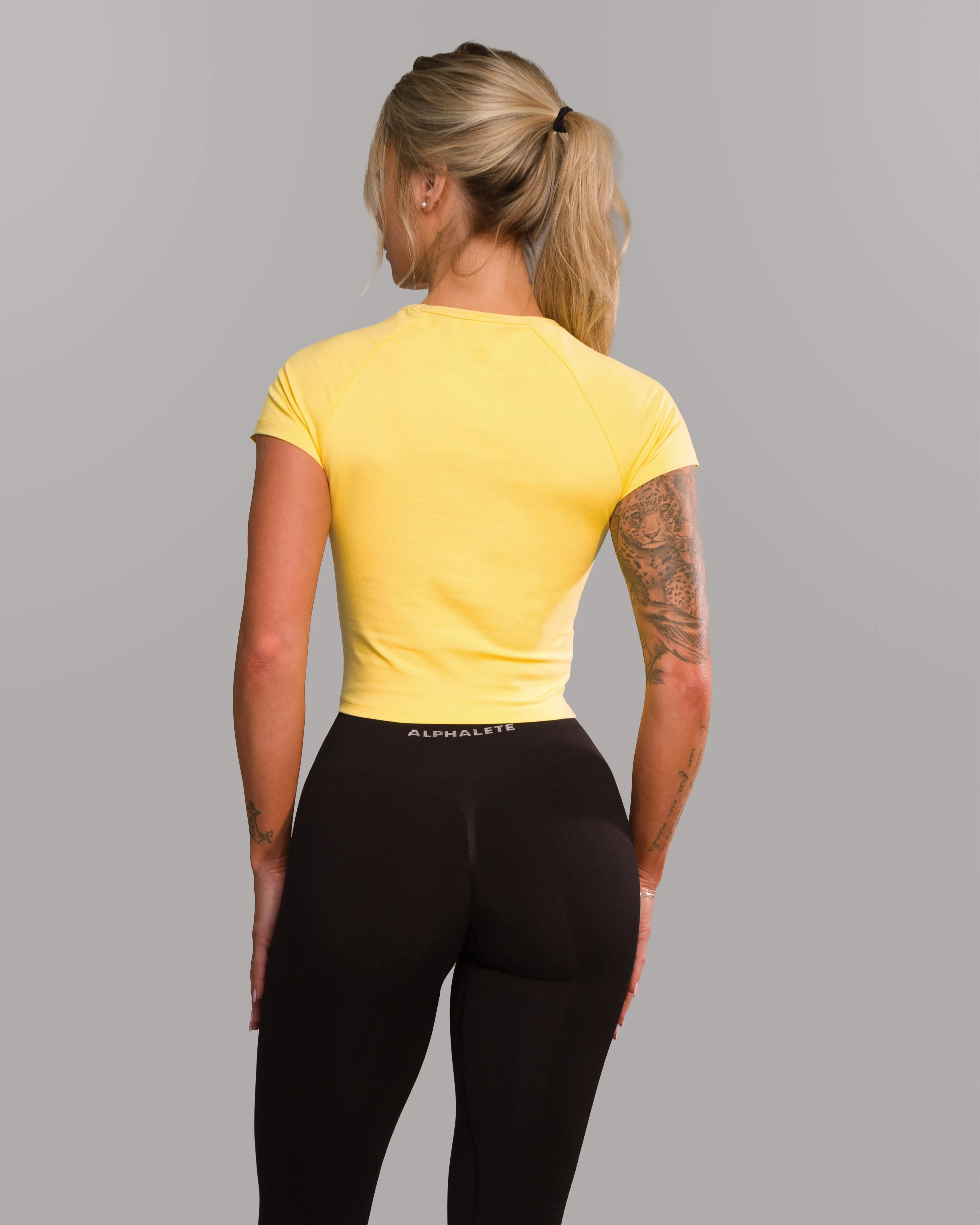 Baby Tee - Canary Yellow Alphalete Athletics