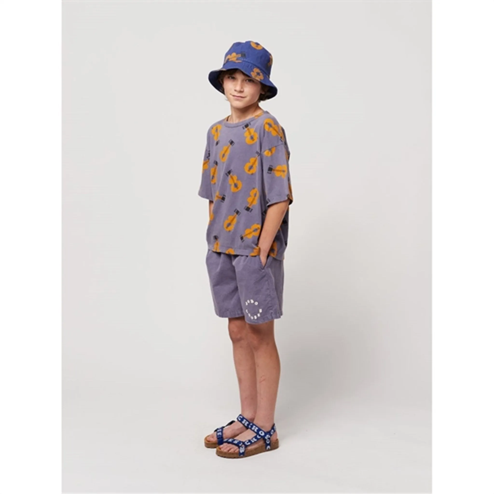 Bobo Choses Acoustic Guitar All Over T-Shirt Prussian Blue