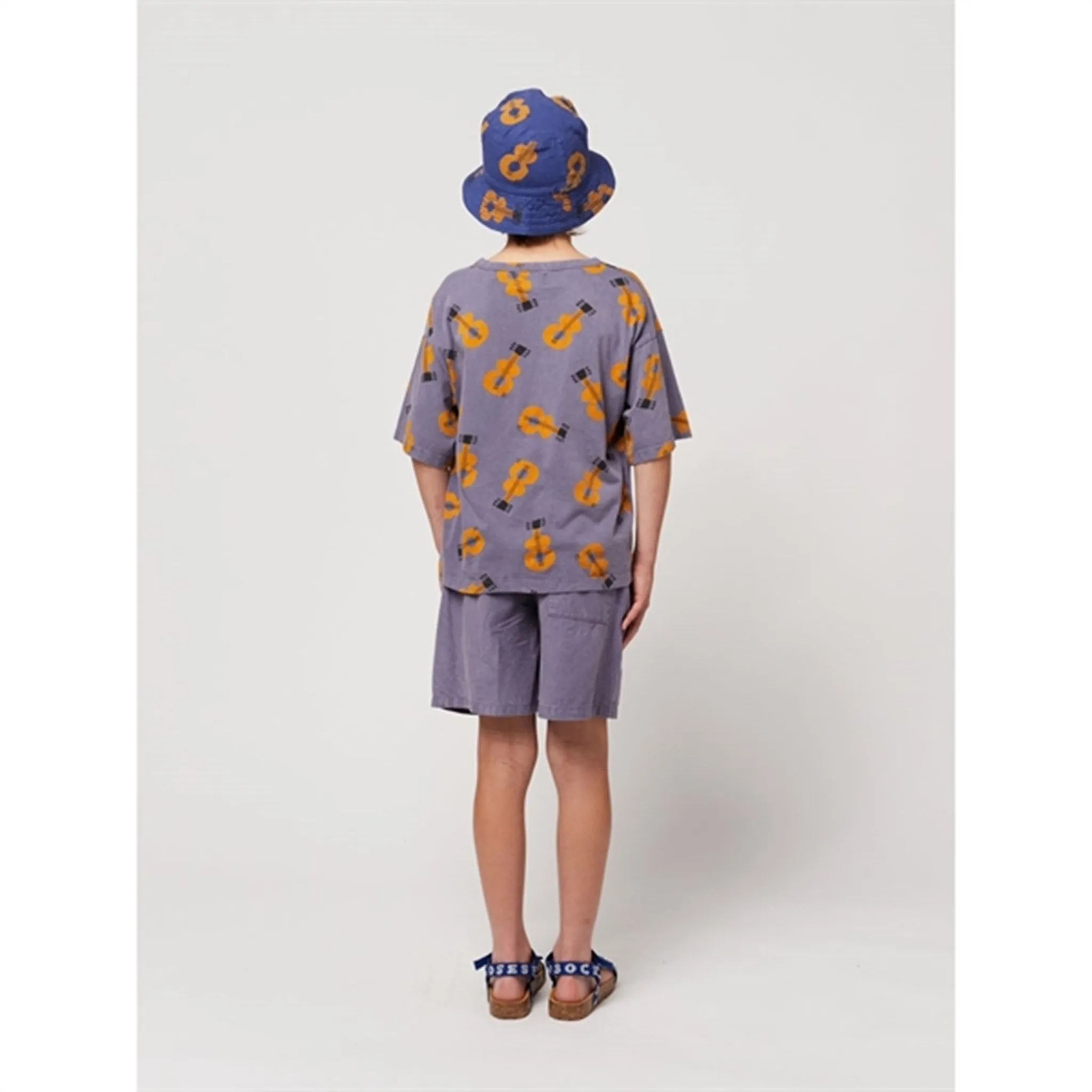 Bobo Choses Acoustic Guitar All Over T-Shirt Prussian Blue