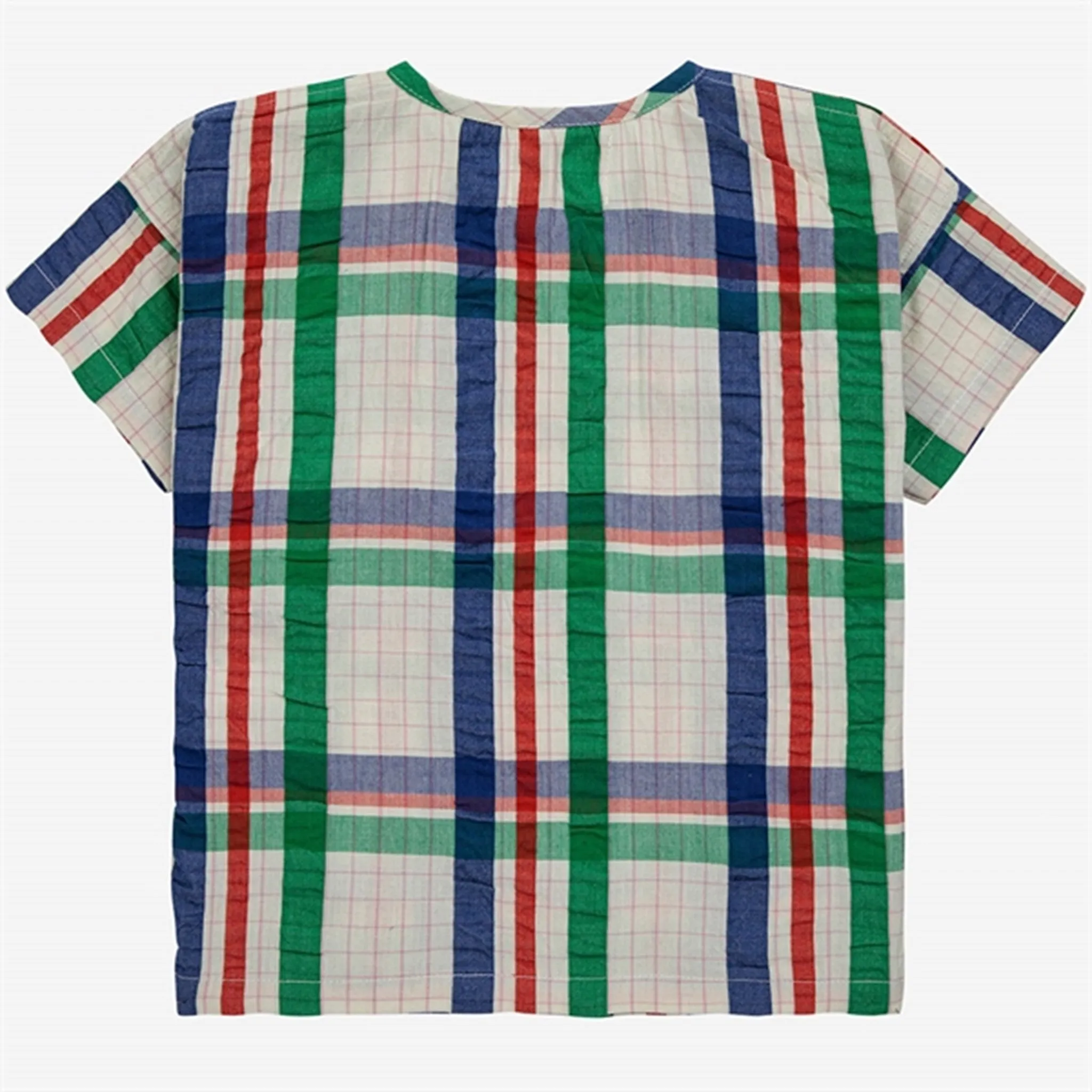 Bobo Choses Baby Madras Checks Woven Shirt Short Sleeve Multicolor
