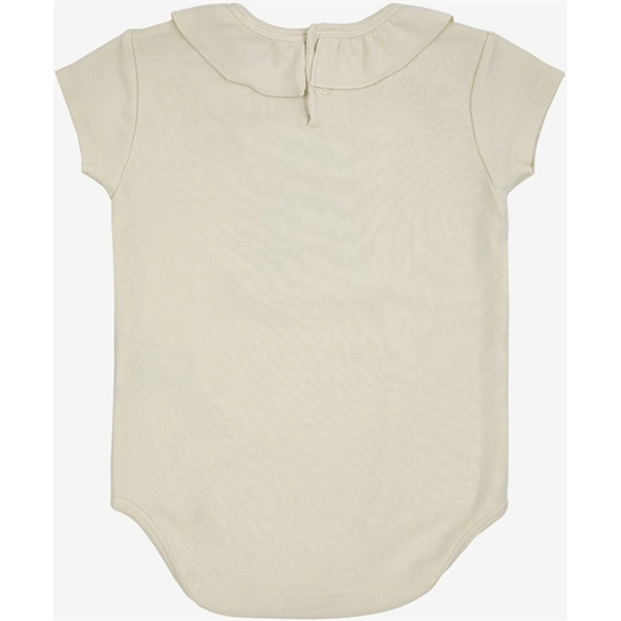 Bobo Choses Baby Rainbow Ruffle Collar Body Short Sleeve Offwhite