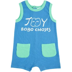 Bobo Choses Blue Smiling Blue Playsuit