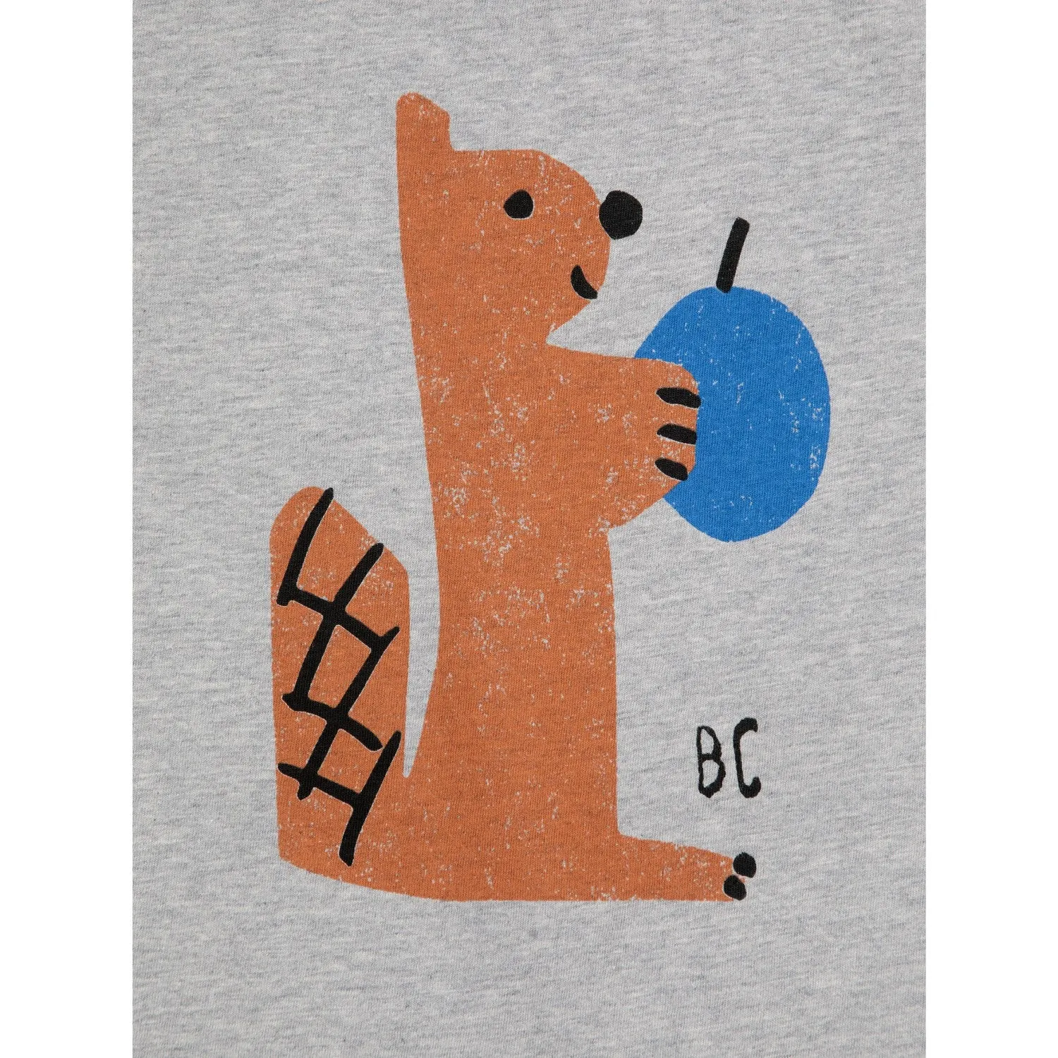 Bobo Choses Light Heather Grey Hungry Squirrel T-Shirt