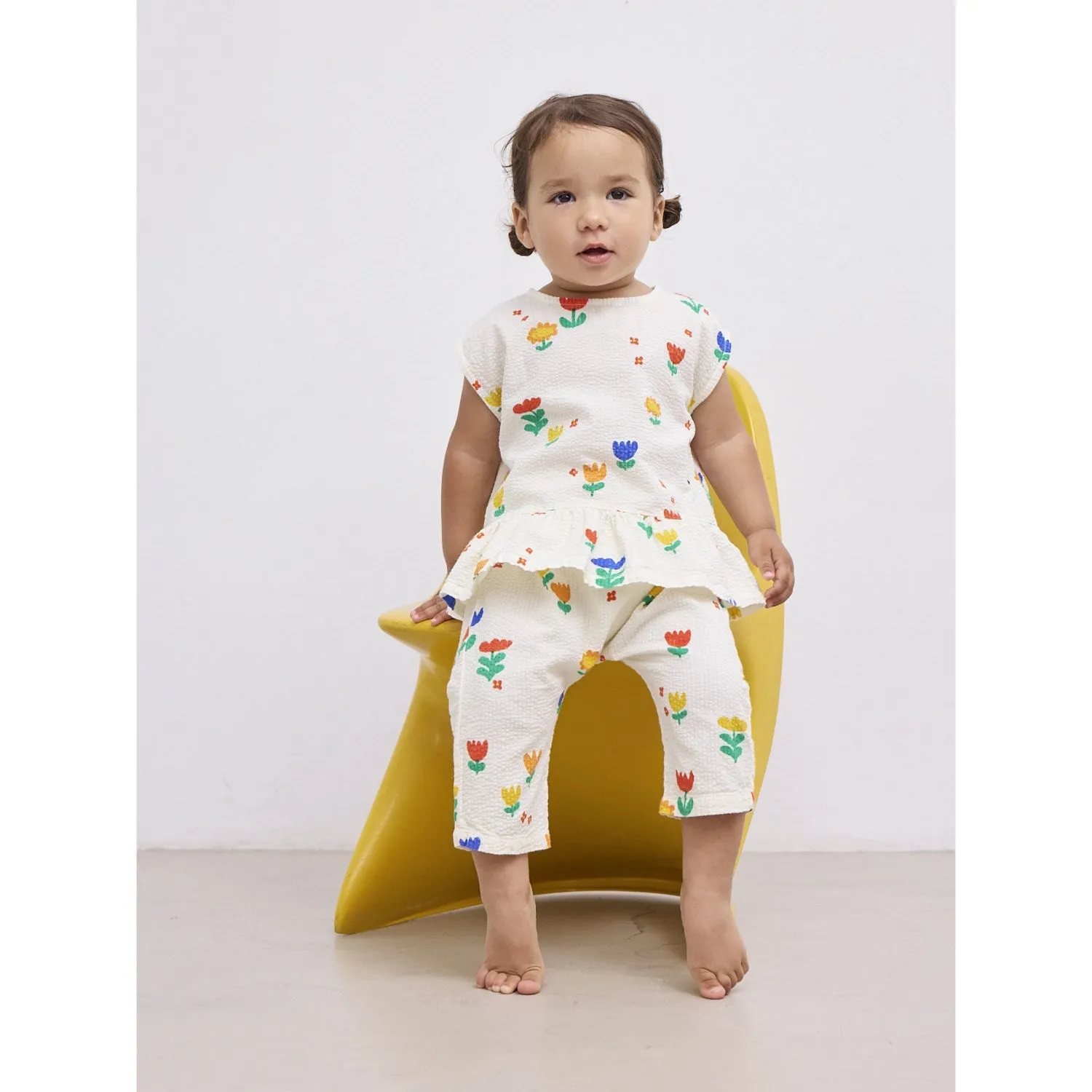 Bobo Choses Multicolor Garden Party All Over Woven Top