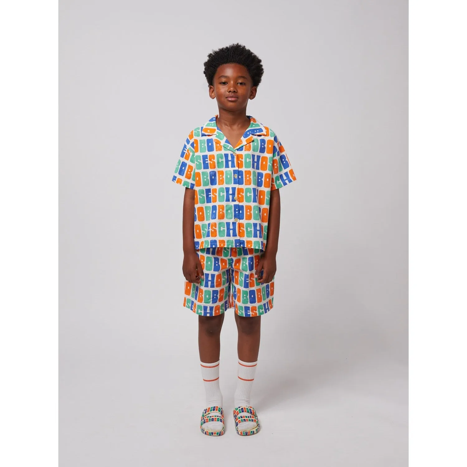 Bobo Choses Offwhite Multicolor Bobo Choses All Over Woven Shirt