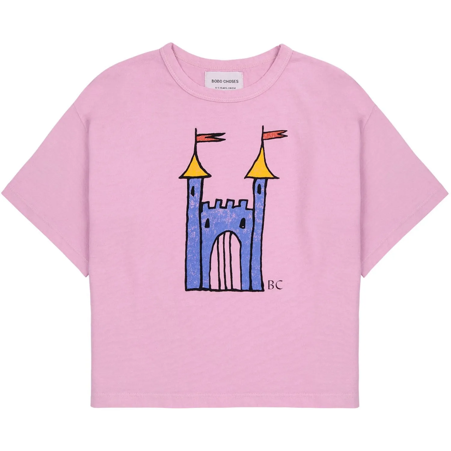 Bobo Choses Pink Faraway Castle Short Sleeve T-Shirt