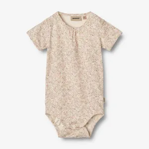 Body S/S Linette | Baby - cream flower meadow Wheat
