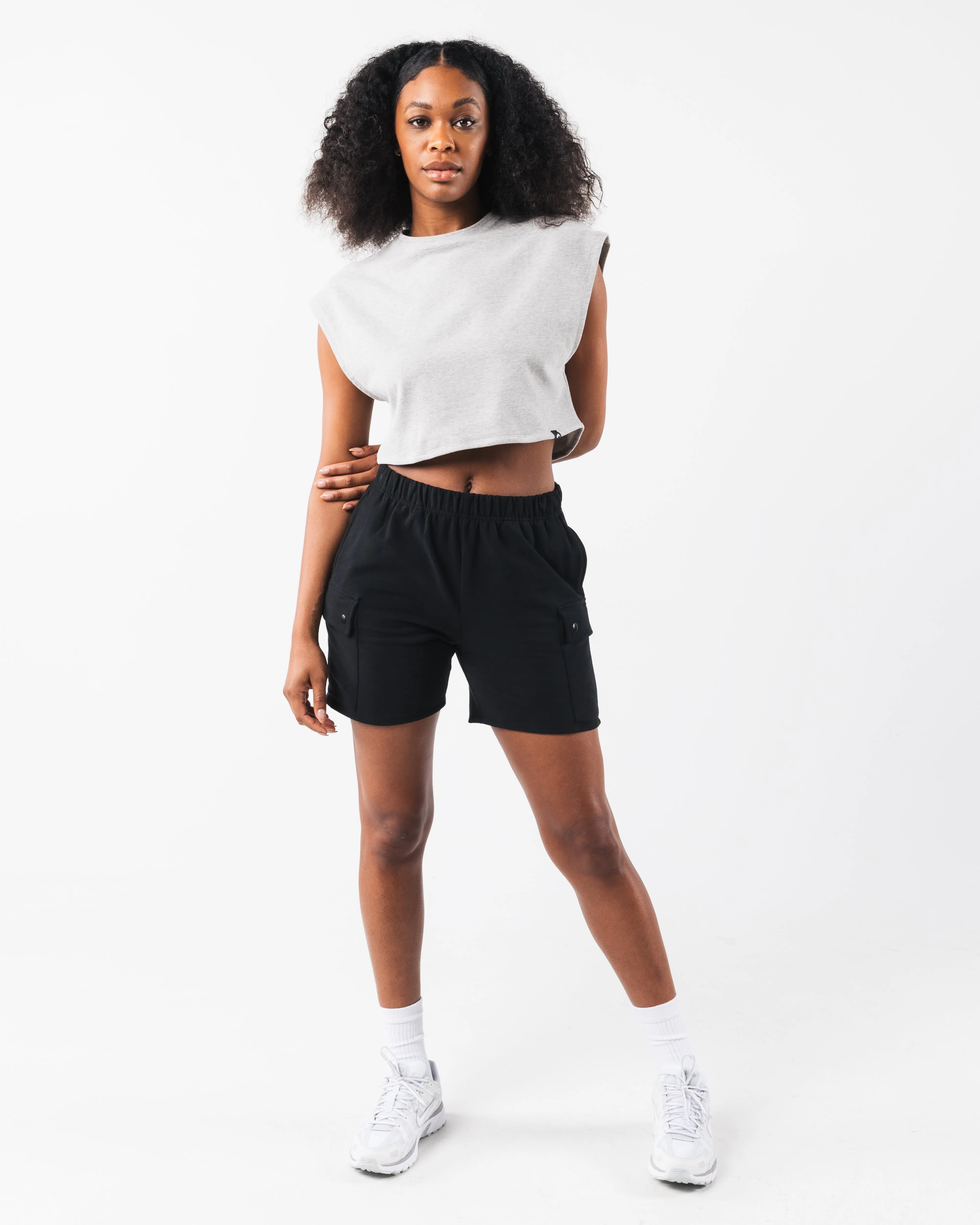 Boxer Tee - Heather Cloud Alphalete Athletics