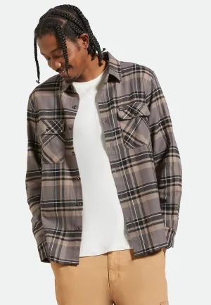 Brixton - Bowery Flannel Charcoal/Black/Cinder Grey - Shirt