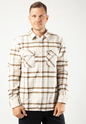 Brixton - Bowery Heavy Weight Beige/Off White/Desert Palm - Shirt
