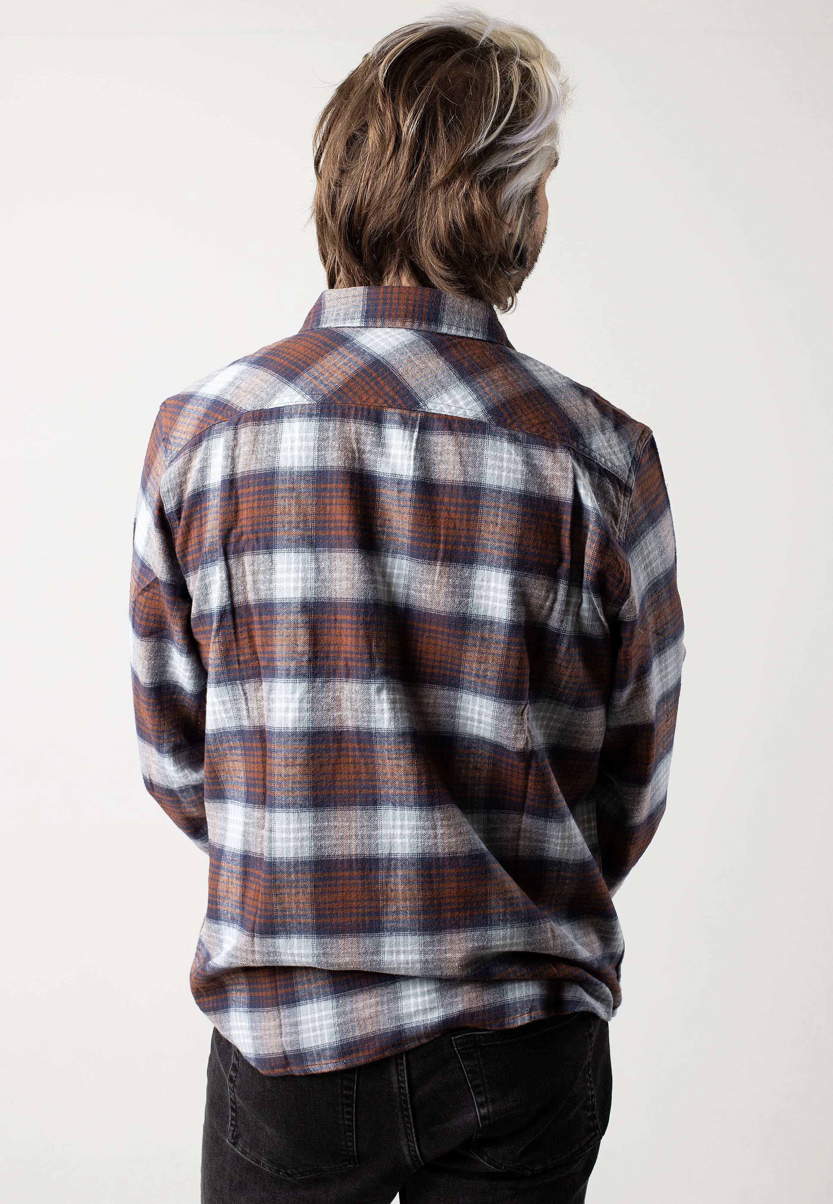 Brixton - Bowery Lw Ultra Washed Navy/Dusty Blue - Shirt