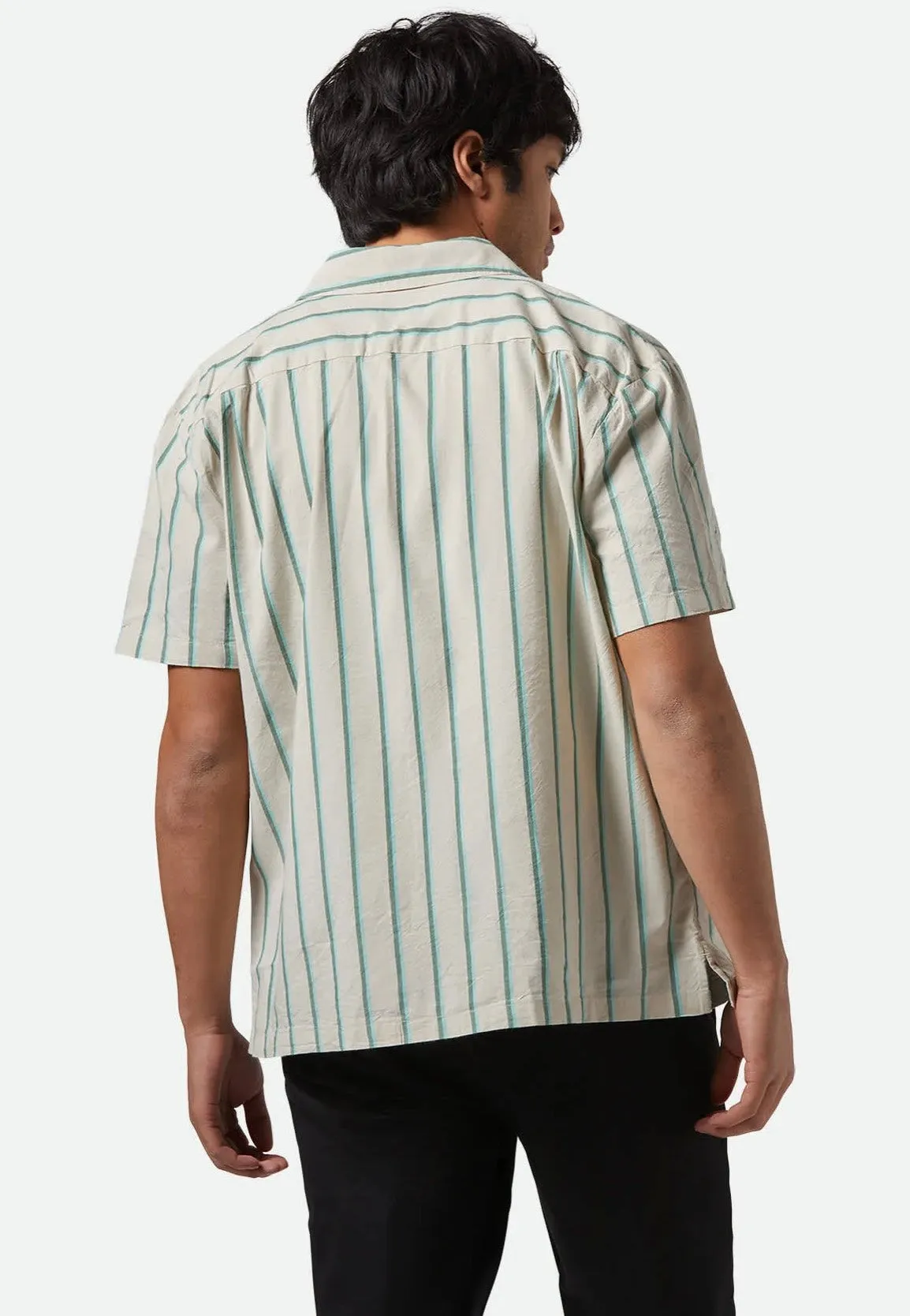 Brixton - Cru Stripe Beige/Pine Needle/Aquatic Gree - Shirt