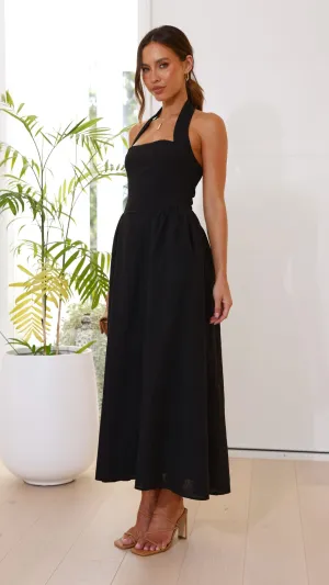 Caden Maxi Dress - Black Billy J