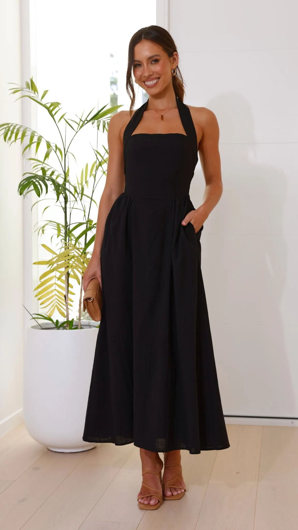 Caden Maxi Dress - Black Billy J