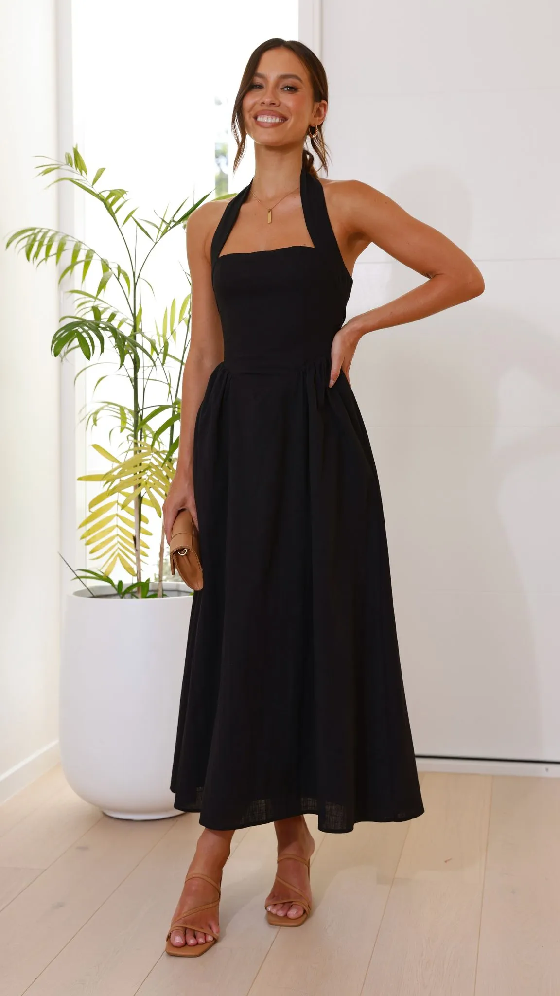 Caden Maxi Dress - Black Billy J