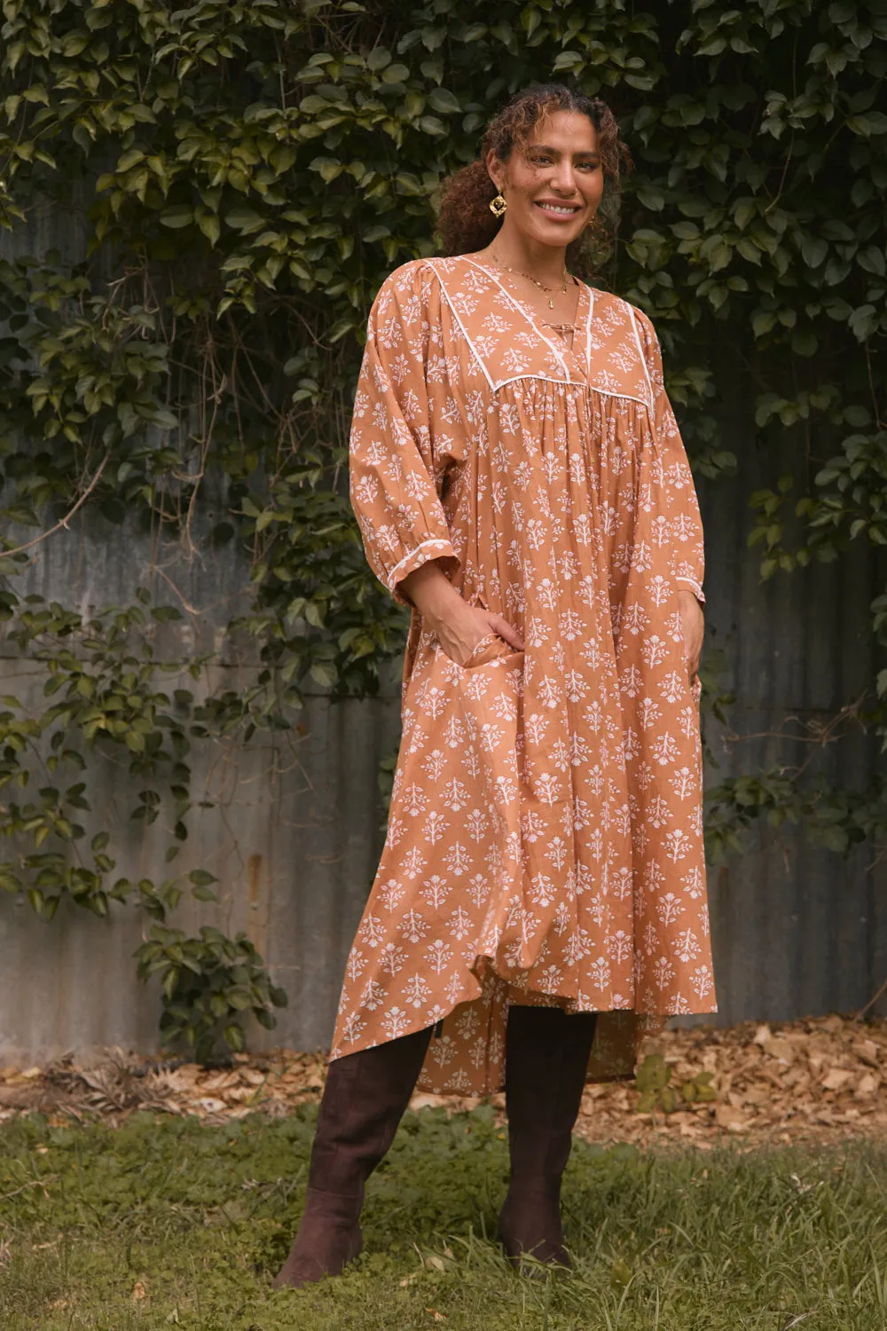 Cairo Midi Dress in Millefiori Adrift