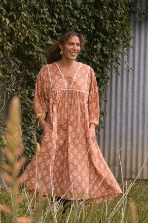 Cairo Midi Dress in Millefiori Adrift