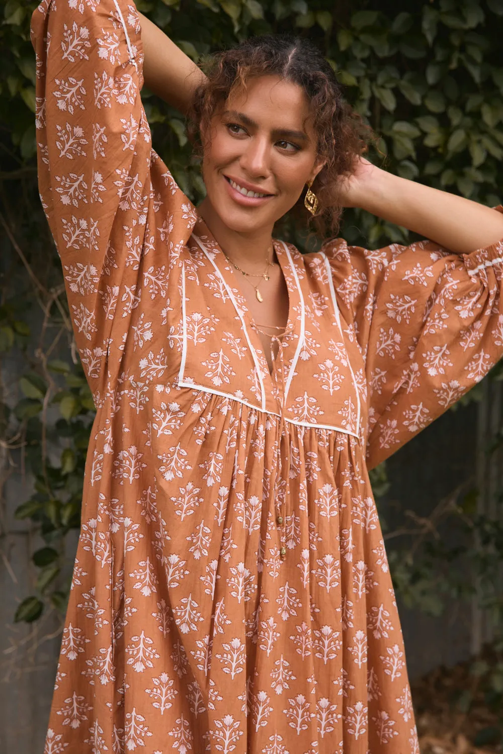 Cairo Midi Dress in Millefiori Adrift