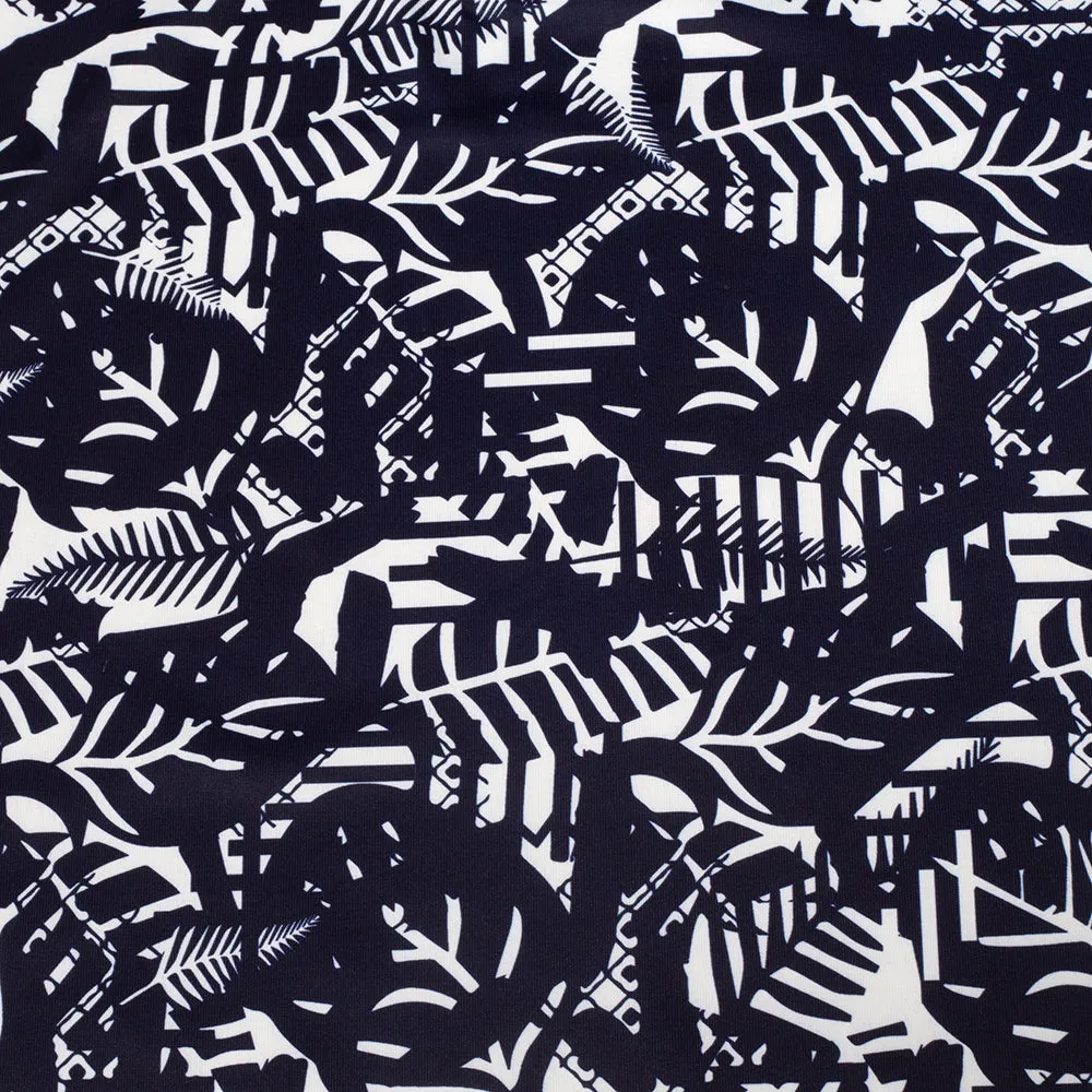 Calvin Klein Abstract Print Polo Shirt - White/Evening Blue