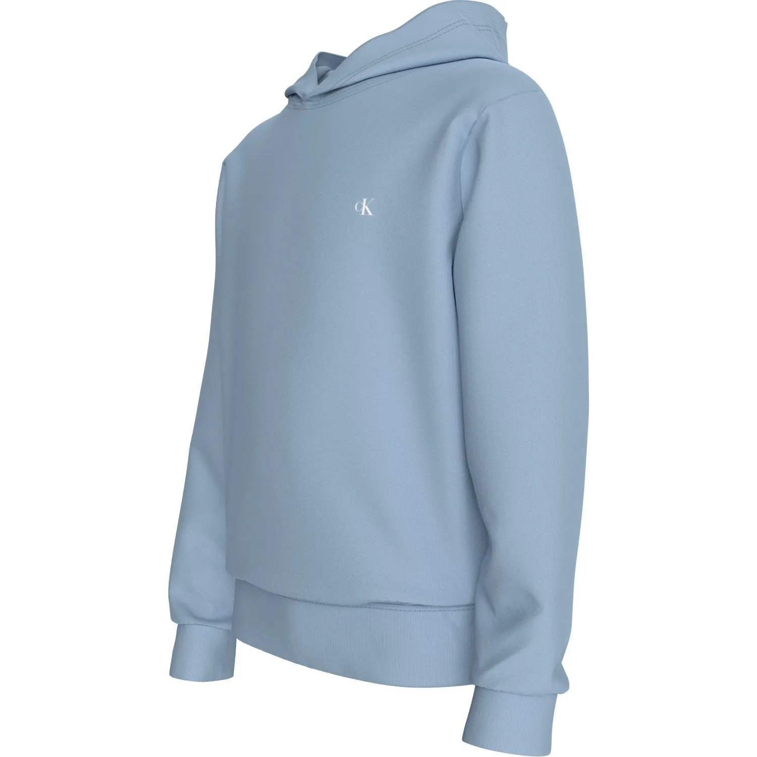 Calvin Klein Faded Denim Monogram Mini Badge Hoodie