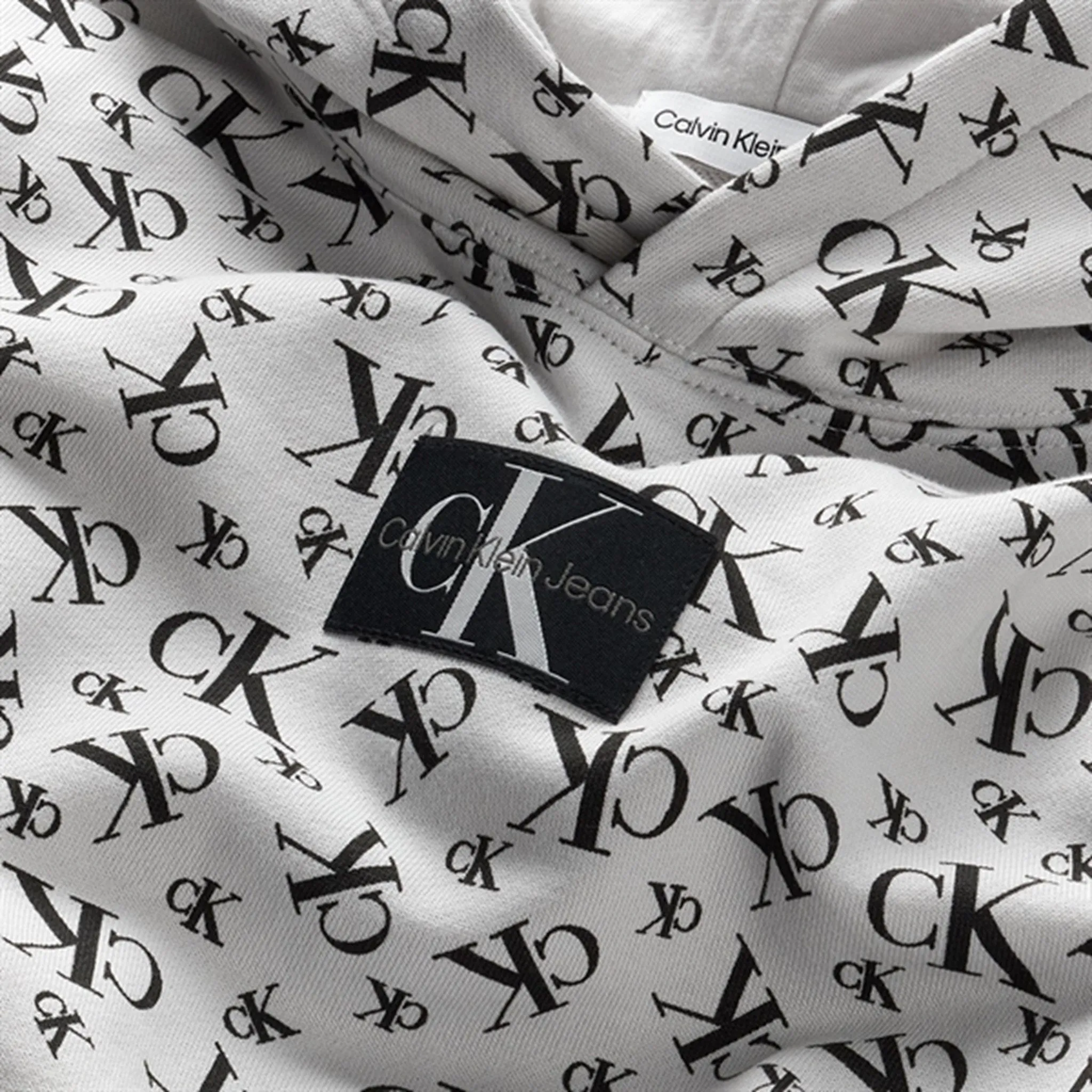 Calvin Klein Hoodie Monogram Aop Grey/ Black