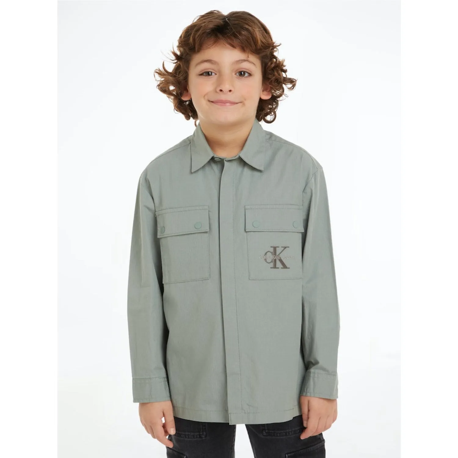 Calvin Klein Meteor Green Cotton Ripstop Shirt