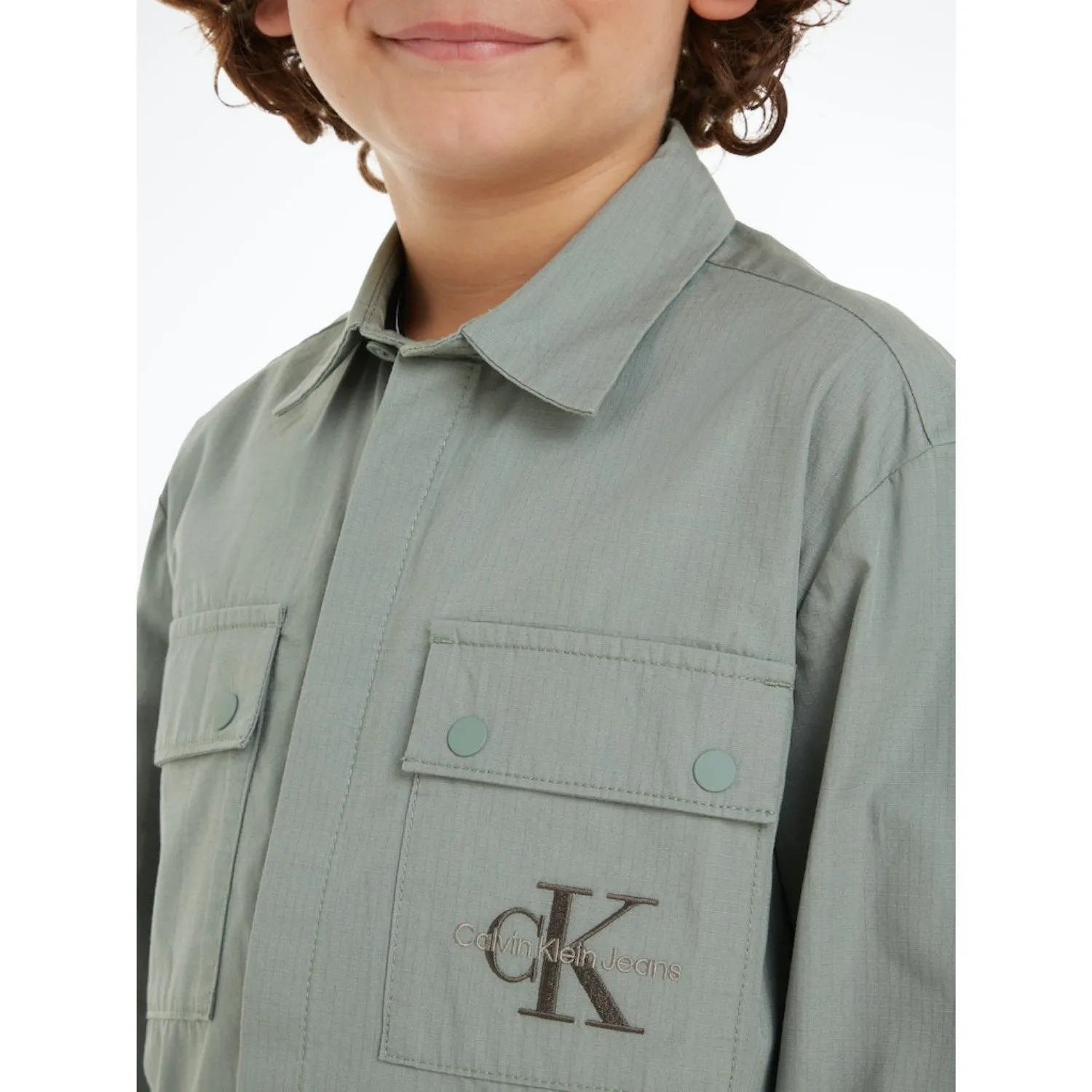 Calvin Klein Meteor Green Cotton Ripstop Shirt