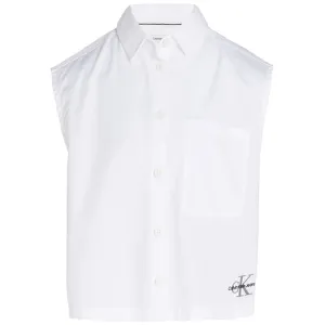 Calvin Klein Monogram Sleeveless Shirt Bright White