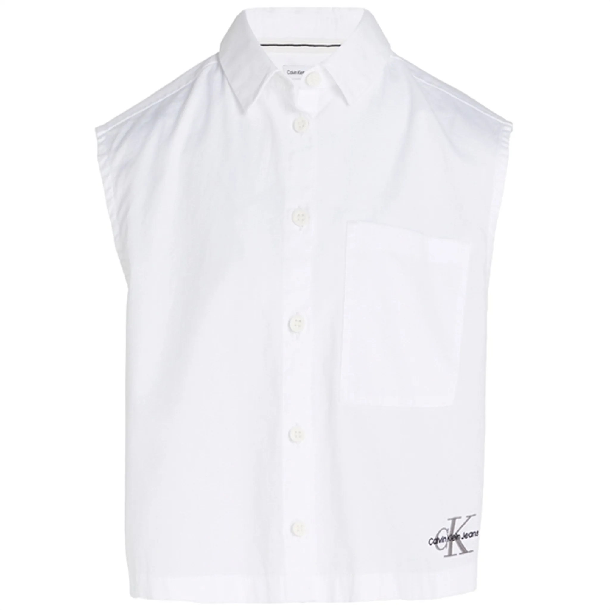 Calvin Klein Monogram Sleeveless Shirt Bright White