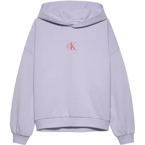 Calvin Klein Purple Heather Flower Back Graphic Hoodie