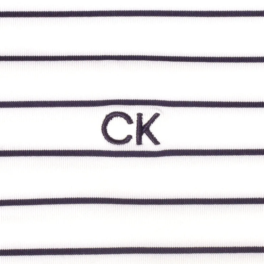 Calvin Klein Silverstone Polo Shirt - White/Evening Blue