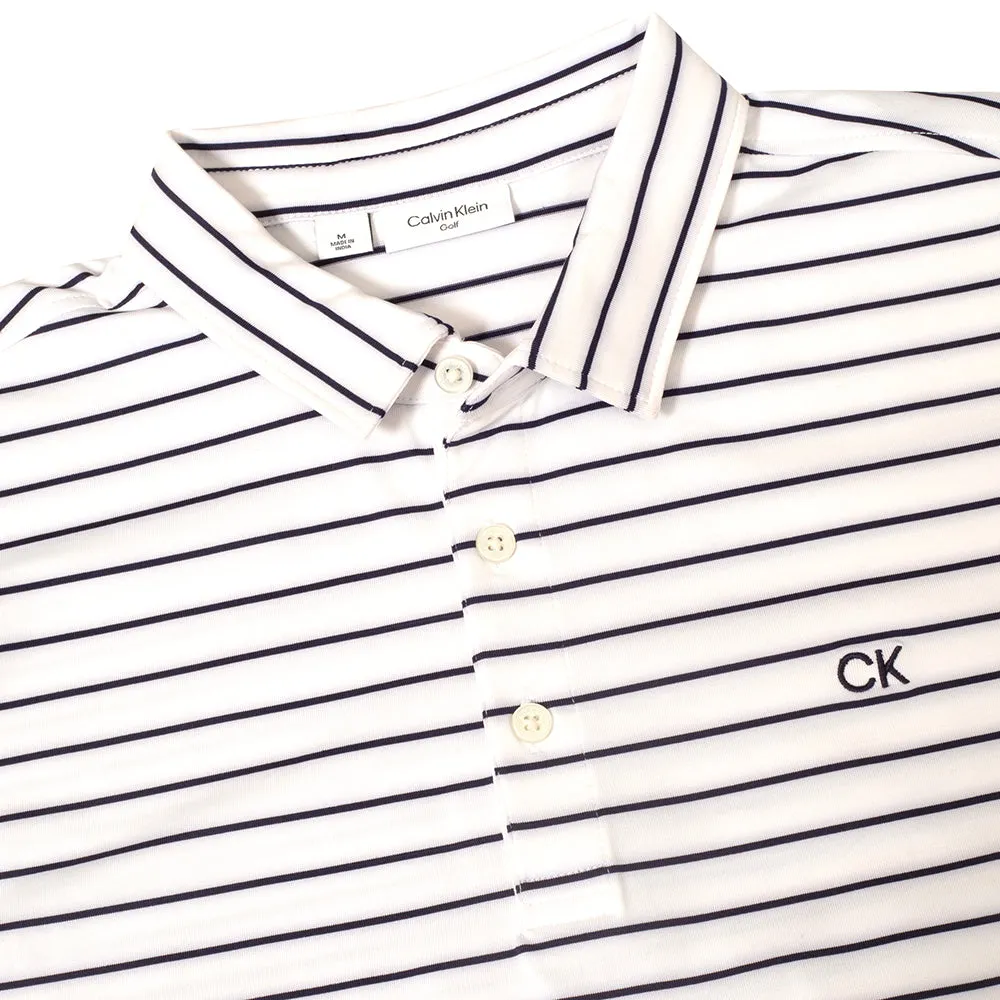 Calvin Klein Silverstone Polo Shirt - White/Evening Blue