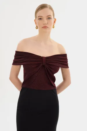 CAMELIA | Lurex Knit Top