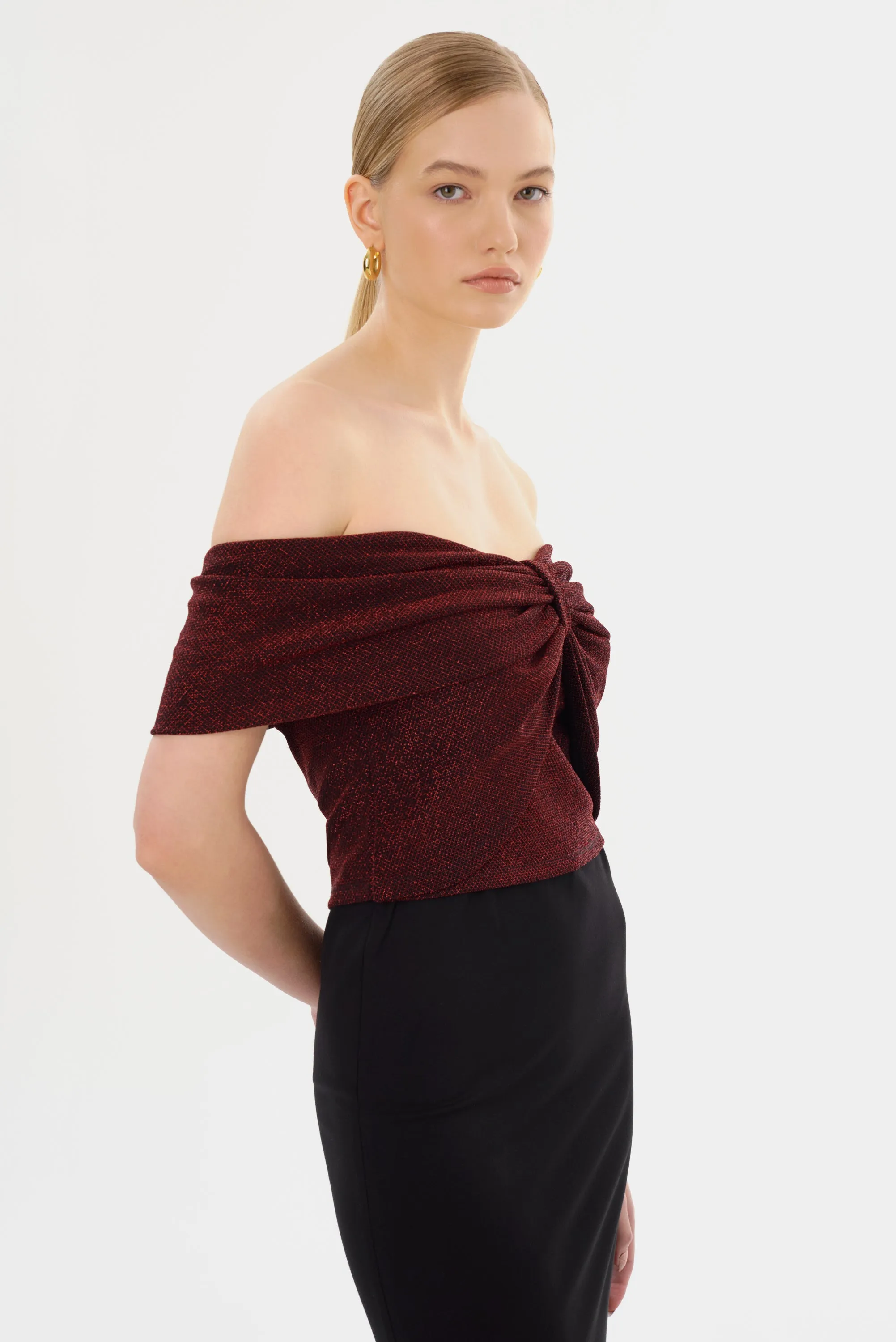 CAMELIA | Lurex Knit Top
