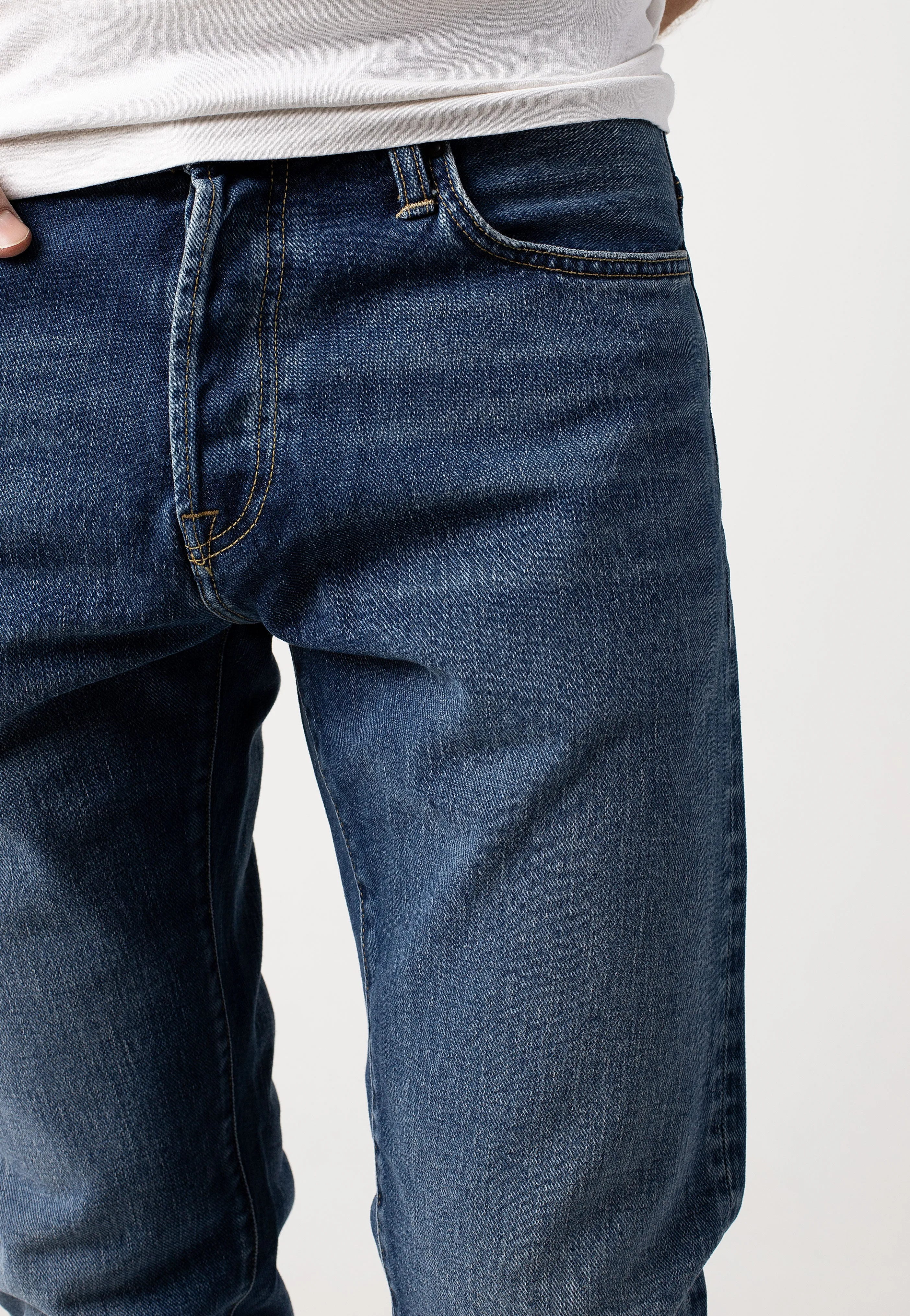 Carhartt WIP - Klondike Dark Used Wash Blue - Jeans