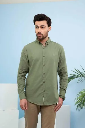 CASUAL SHIRTS FULL SLEEVE SLIM FIT GREEN