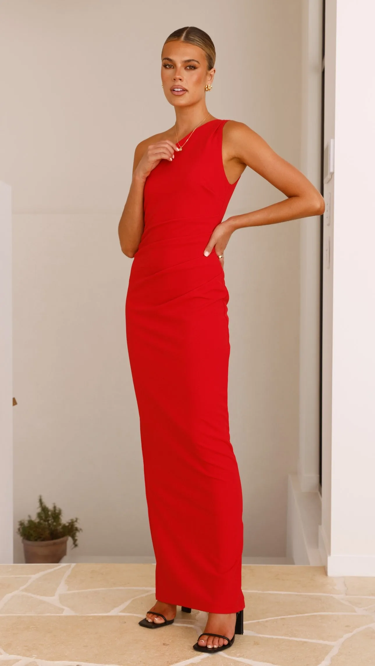 Cataleya Maxi Dress - Red Billy J