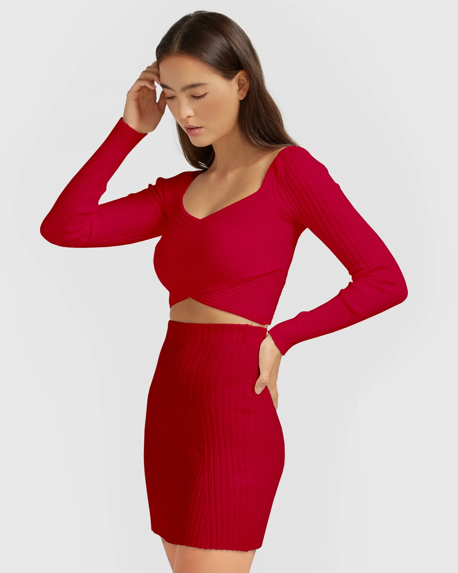 C'est Belle Knit Mini Skirt