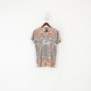 Chasin Men L (M) Shirt Multi Printed Michelangelo Crew Neck Just For Jeans Top