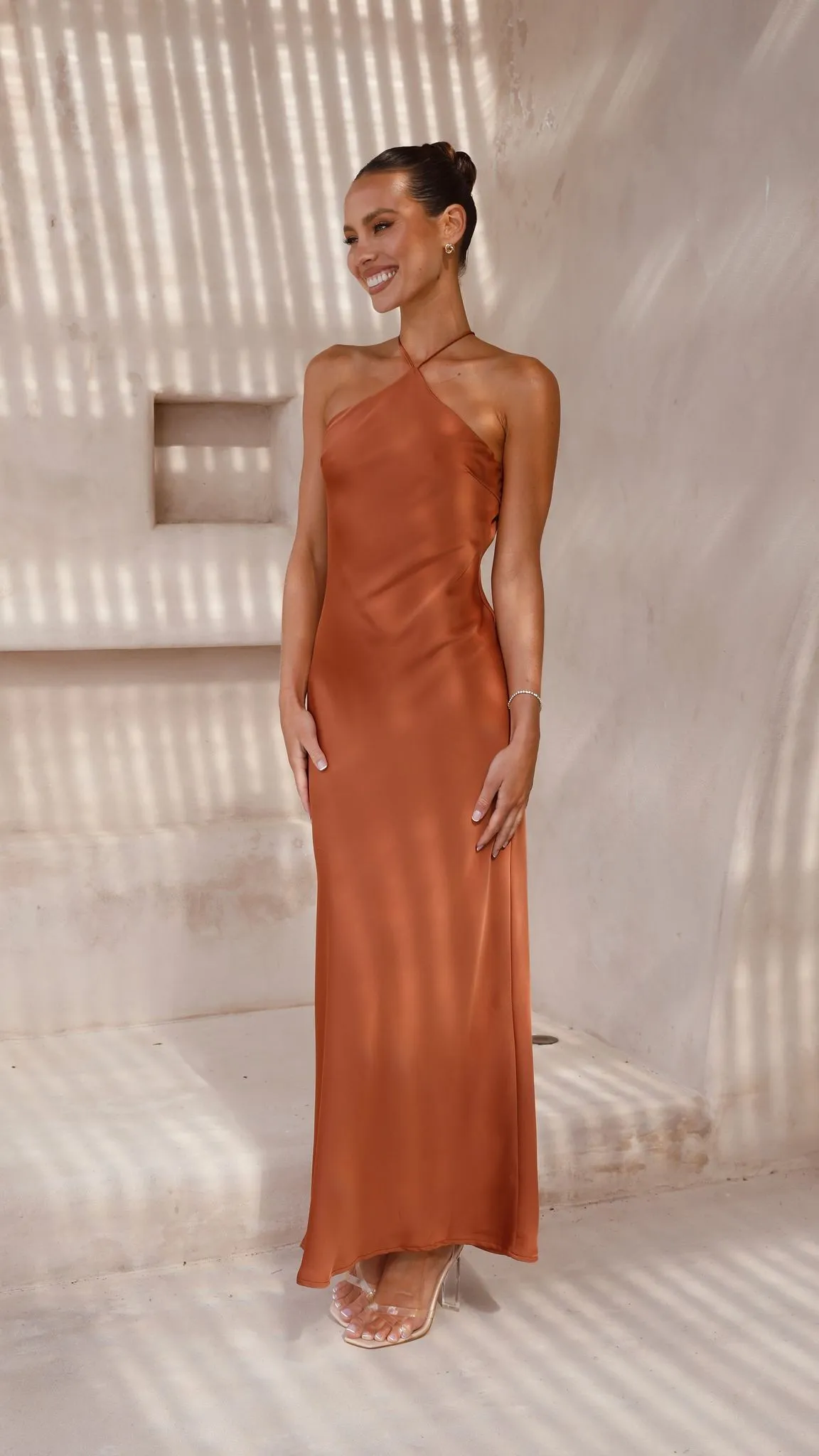 Chiara Maxi Dress - Copper Billy J