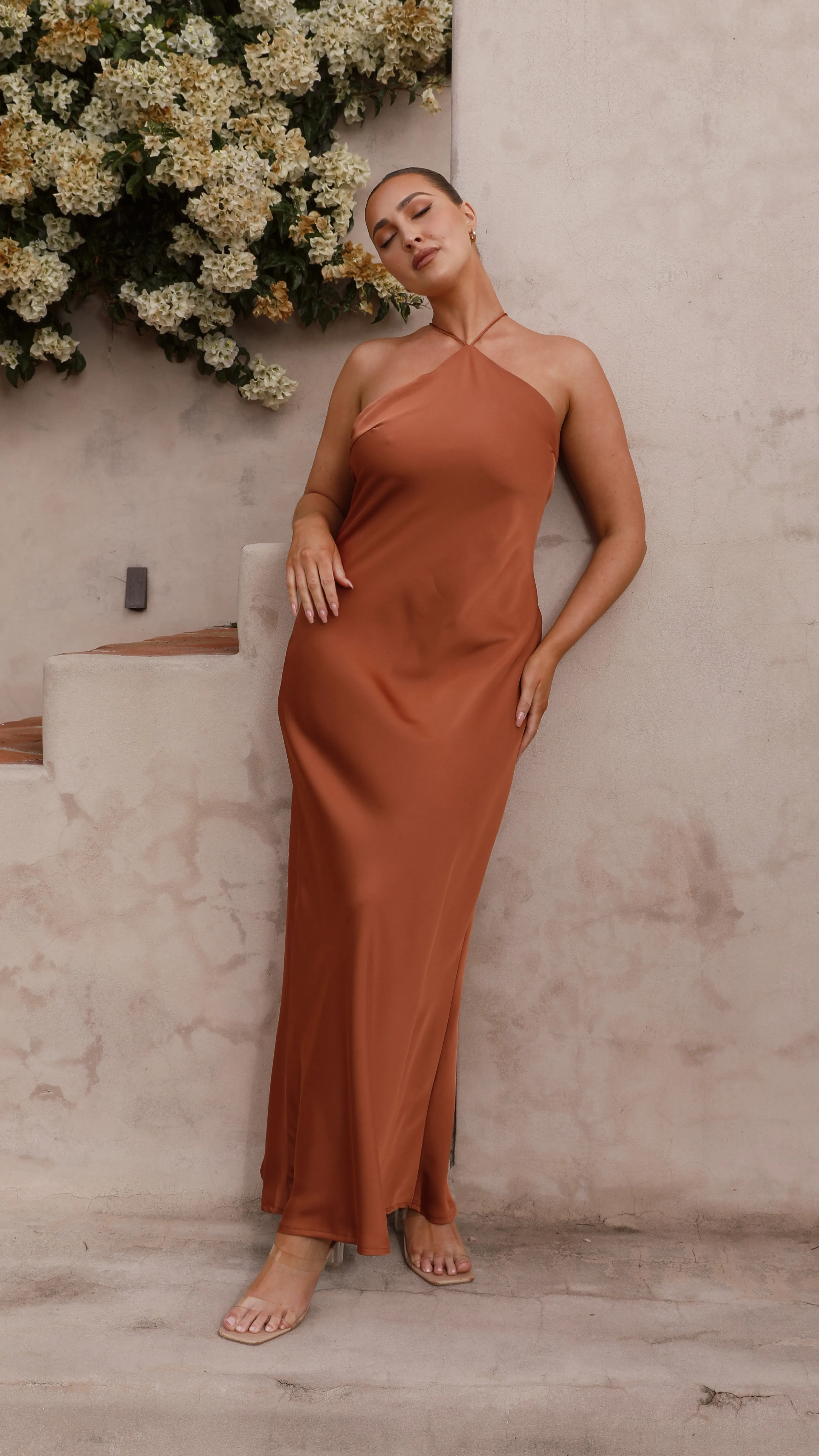 Chiara Maxi Dress - Copper Billy J