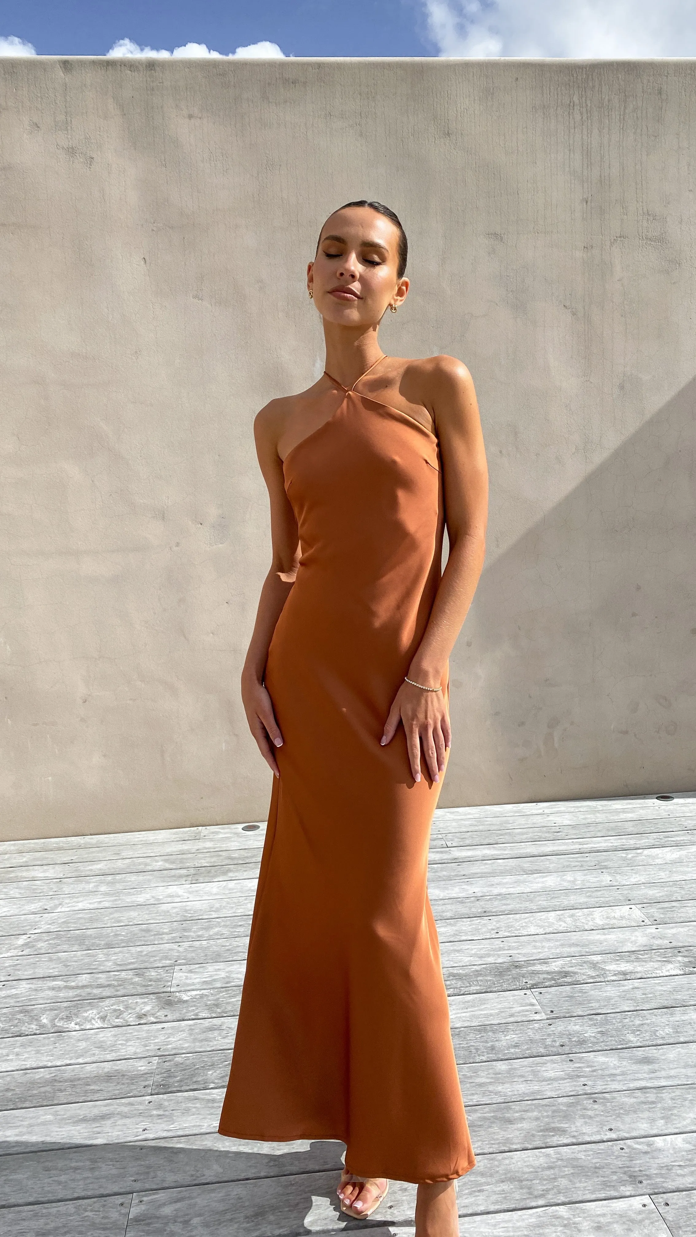 Chiara Maxi Dress - Copper Billy J
