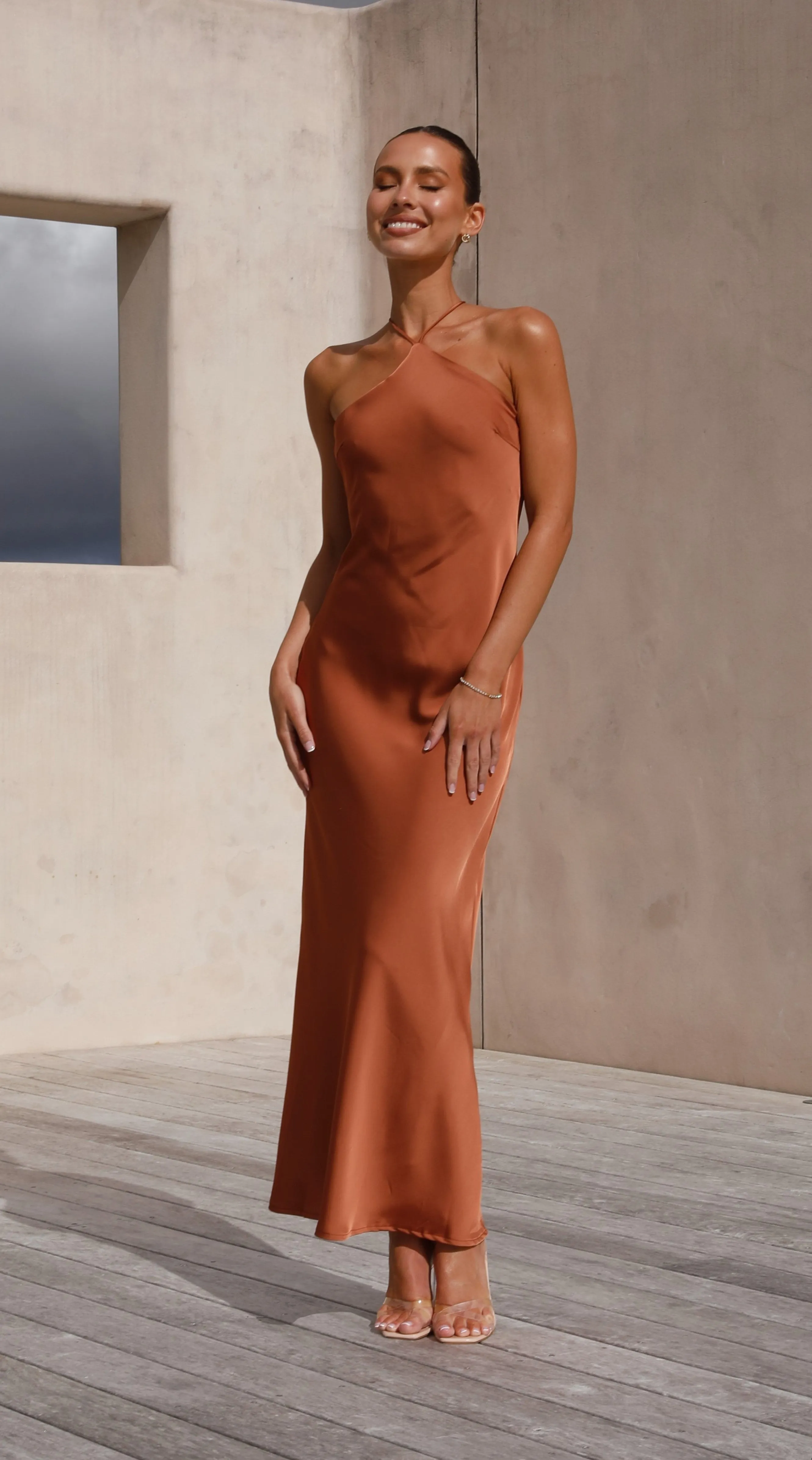 Chiara Maxi Dress - Copper Billy J