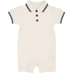 COPENHAGEN COLORS Cream Comb. Pique Polo Romper