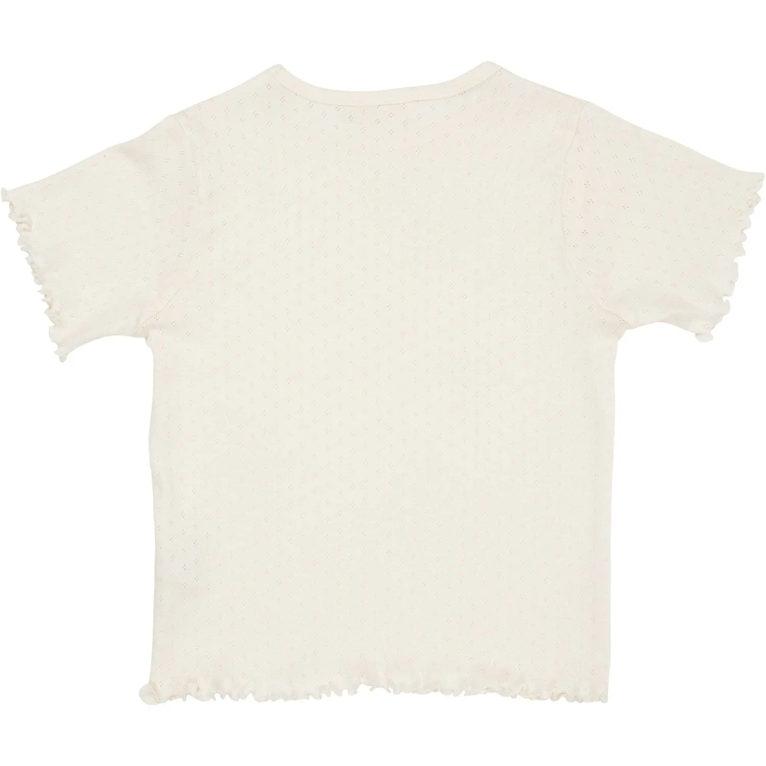 COPENHAGEN COLORS Cream Summer Pointelle T-Shirt Ss