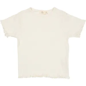 COPENHAGEN COLORS Cream Summer Pointelle T-Shirt Ss