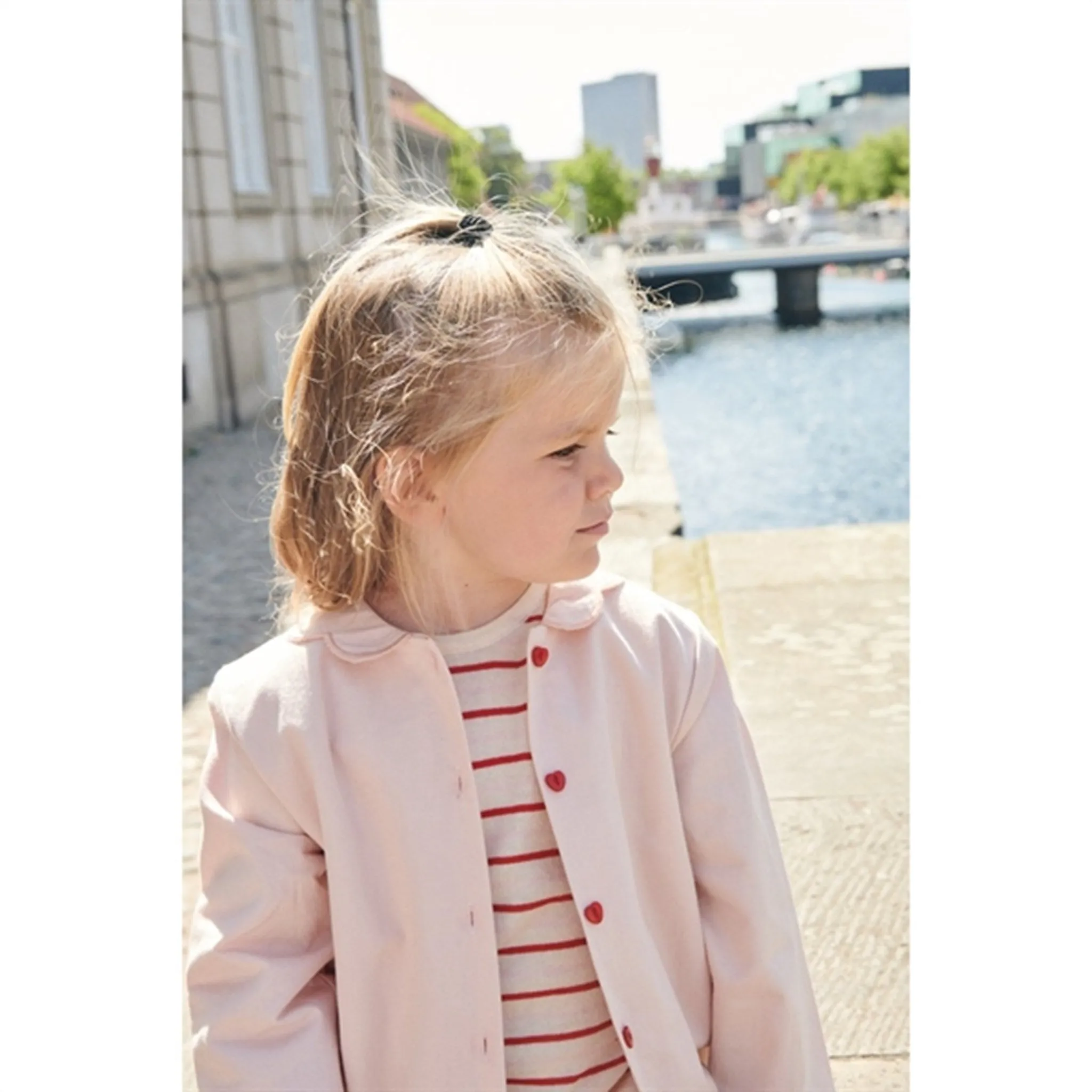 Copenhagen Colors Cream/Dusty Rose/Red Comb. Knit Blouse